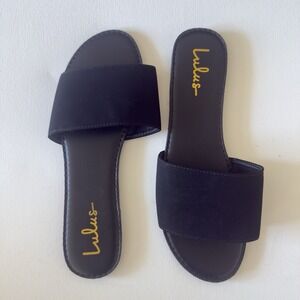 Lulus Women's‎ Black Slip On Sandal Size 10
